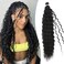 HUA Human Braiding Hair for Boho Braids, 20 Inch Deep Wave Bulk Human Hair Mix Synthetic for Braiding Long Curly Braiding Hair Bulk for Boho Braids 1 Bundle 100g Boho Hair for Braiding Crochet Hair