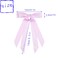 LuSeren 4 PCS Double Layer Hair Bows for Women, Silky Satin hair bow clips with Long Tail, Pink color
