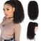 Curly Drawstring Ponytail for Black Women 14" Kinky Curly Natural Look Synthetic Hair Clip On Ponytails Extension for Women (Cholocate Brown #4)