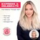 Hair Extensions, 14" Short Clip in Hair Extensions 4PCS Straight Brown Hair Extensions Natural Soft Synthetic Hairpiece for Women - Dark Brown with Highlights