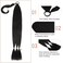 32 inch Long Braided Ponytail Extensions for Women, Straight Wrap Around Hair Extensions With Hair Tie, Natural Soft DIY Synthetic Ponytail Daily Wear (Natural Black)