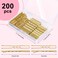 TsMADDTs Hair Pins, 200PCS Blonde Bobby U Shaped Hair Pins for Women, Buns Nets with Box, 2.4IN &amp; 2IN