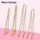 TsMADDTs Hair Pins, 200PCS Blonde Bobby U Shaped Hair Pins for Women, Buns Nets with Box, 2.4IN &amp; 2IN