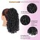 AISI BEAUTY Black Curly Ponytail Extension Drawstring Ponytail for Black Women 14 Inch Fake Ponytail Synthetic Ponytail with 2 Clips in(Jet Black)