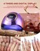 UV Led Nail Cure Lamp, 280W Led Light Nail Dryer for Gel Nails with 66 Lamps Beads, 4 Timer Setting &amp; Auto Sensor, Professional Curing Gel Polish UV Lamp for Salon Home, Quick Drying Manicure Light