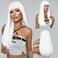 SUKRI White Wig with Bangs Long Straight White Wigs for Women Synthetic Heat Resistant Wig Natural Looking Hair Wig for Halloween Daily Cosplay Party Use 22 Inch