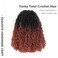 Toyotress Yanky Twist Crochet Hair - 12 Inch 8 Packs (30 Strands/Pcs) Fluffy Spring Mini Twist Short Bob Passion Twist, Ombre Ginger Pre-Looped Crochet Braids Braiding Hair (12 Inch, OT350-8P)
