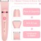 Electric Lady Shaver for Women Painless Electric Razor Bikini Trimmer Facial Hair Removal Body Hair Trimmer for Face Legs Underarm Pubic Hair Wet and Dry Flawless 3 in 1