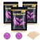 Wax Beads for Hair Removal, 10.5oz Upgraded Formula Painless Hard Wax Beans Waxing Beads for Face, Eyebrow Brazilian Bikini Refill 3 Packs with 10pcs Applicators (3 Violet)