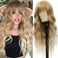 Vomella Blonde Wig With Bangs 26 Inch Long Curly Wavy Wig for Women Natural Looking Synthetic Heat Resistant Wig for Daily Party Use