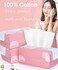 Disposable Face Towel Face Cloths for Washing Soft Cotton Dry Wipes Facial Cloths Towelettes for Washing and Drying, 200 Count Facial Tissue for Cleansing, Skincare and Makeup Remover
