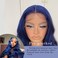 Dark Blue Wigs Blue Lace Front Wig Pre Plucked Glueless Long Body Wave Lace Front Wig For Fashion Women Transparent Lace Front Wig For Cosplay Party