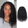ToyoTress Boho Crochet Locs With Human Hair Curls - 16 Inch 8 Packs Natural Black Handmade Pre-Looped Crochet Hair For Black Women Human Hair, Boho Crochet Braids Butterfly Locs (14 Inch, 1B-8P)