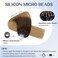 Hairro Microlinks Hair Extensions Ombre Two Tone Micro Bead Ring Loop Tipped Hair Seamless Straight Real Human Hair For Women 20 Inch 50g 50 Strands #4T27 Medium Brown to Dark Blonde