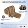 Hairro Microlinks Hair Extensions Highlighted Balayage Micro Bead Ring Loop Tipped Hair Seamless Straight Real Human Hair For Women 24 Inch 50g 50 Strands #4P27 Medium Brown mix Dark Blonde