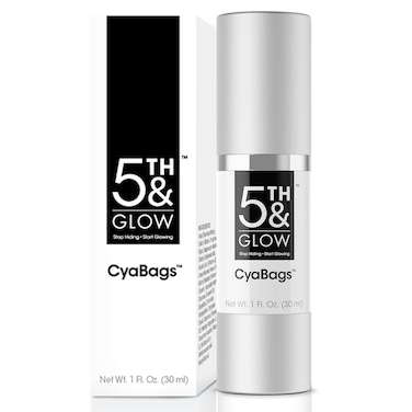 5th &amp; Glow Cyabags - Eye Serum - Instant Eye Bag Remover and Eye Puffiness Reducer with Hyaluronic Acid and Vitamin C for Fine Lines, Wrinkles, and Under Eye Bags, 1 oz