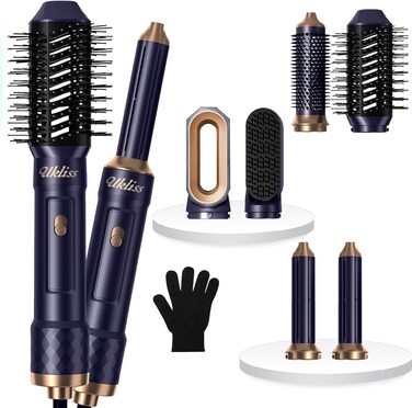 6 in 1 Hair Dryer Brush，Blow Dryer Brush Ionic Hair Dryer,Hair Curler Hair Straightener Autowrap Air Styler，Multi Hair Styler for Fast Drying Styling Curling Straightening Volumizing