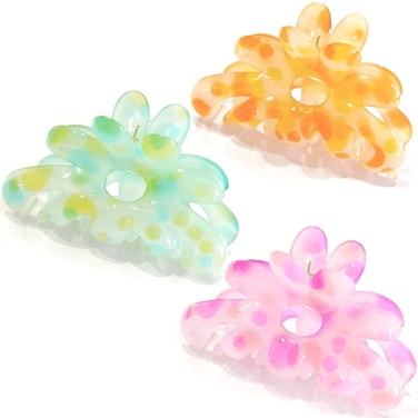Hair Claw Clips - 3PCS Cute Styling Accessories for Women/Girls, Medium Nonslip Claws for Thin Hair, Strong Hold for Thick Hair