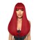 SUKRI Red Wig with Bangs Long Straight Wigs for Women Red Natural Looking Hair Synthetic Heat Resistant Womens Wig for Daily Party Cosplay Use 22 Inch