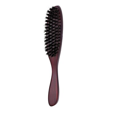PERFEHAIR Boar Bristle Slick Back Hair Brush - Thick Natural Bristles for Smooth Sleek Styles, Tame Flyaways &amp; Frizz, Ideal for Slicking, Edge Control Women &amp; Men Ponytails &amp; Buns-Wooden Handle