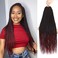 Senegalese Twist Crochet Hair for Women Pre Looped Crochet Hair Red Mini Twist Crochet Braids 18 Inch Small Braids with Natural Ends 8 Packs 240 Strands Tbug