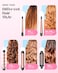 Wavytalk 5 in 1 Curling Wand Set, Multi Curl, Curling Wand Set with Curling Brush and 4 Interchangeable Ceramic Curling Wand(0.5&rdquo;-1.25&rdquo;), Instant Heat Up Wand Curling Iron (Rose Gold)
