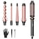 Wavytalk 5 in 1 Curling Wand Set, Multi Curl, Curling Wand Set with Curling Brush and 4 Interchangeable Ceramic Curling Wand(0.5&rdquo;-1.25&rdquo;), Instant Heat Up Wand Curling Iron (Rose Gold)