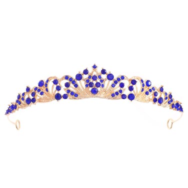 Blue Tiara Crown for Women Wedding Tiaras for Bride Princess Crowns and Tiaras for Girl Rhinestone Crowns for Birthday Halloween Cosplay Christmas Party Prom Gifts