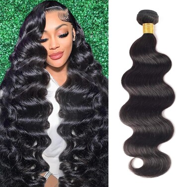 12A Brazilian Human Hair Bundles Body Wave 20 inch Single Bundle Virgin Hair Bundles Body Wave Bundles Human Hair 100G Natural Black Hair Extensions