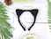 Bonnie Z. Leonardo Autumn Winter Home Life Soft Lazy Style Cat Ears Headband Fluff-Black