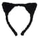 Bonnie Z. Leonardo Autumn Winter Home Life Soft Lazy Style Cat Ears Headband Fluff-Black