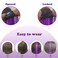 Colored Hair Extensions Clip in for Kids Girls Women, 16inch Curly, 10pieces Purple