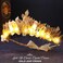 Catery Light up Crown Headband Gold Leaf Headpiece Greek Goddess Accessories Raw Crystal Quartz Hairband Festival Headdress for Women and Girls