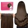 WENNALIFE Wire Hair Extensions (Increase 50% Lifespan) Real Human Hair 18 inch 95g Chocolate Brown Remy Wire Hair Extensions Invisible Transparent Fish Line Straight Real Hair Extensions