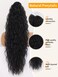 ORSUNCER Ponytail Extension Claw 30" Curly Pony Tail Clip in Hair Extensions Fluffy Natural Looking Synthetic Hairpiece for Women Black