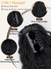 ORSUNCER Ponytail Extension Claw 30" Curly Pony Tail Clip in Hair Extensions Fluffy Natural Looking Synthetic Hairpiece for Women Black