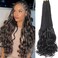 COOKOO 9 Packs 135 Strands French Curl Crochet Braids 24 Inch Natural Black Pre Looped French Curly Braiding Hair for Women Goddess Braids Hair with Curly Wavy Ends Synthetic Hair Extensions 1B#