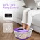 Foot Spa Bath Massager with Heat, Collapsible Foot Massager Spa Soaking Tub with Bubbles, Red Light, Pumice Stone, Shiatsu Massage Rollers, Pedicure Foot Spa for Relaxation, Gifts(Purple)