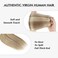 9A Grade Clip in Hair Extensions Human Hair, Piano Color Ash Brown/Light Chestnut Brown Fading to Platinum Ash Blonde P8/60, Silky Straight Invisible Hair 18 inch 120g 7 pieces 18 clips