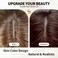 KKU 16 Inch Ombre Ash Blonde Human Hair Wigs for Women,Layered Straight Hair Wig with Bangs,Wear Natural Realism