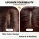 KKU 16 Inch Dark Brown Human Hair Wigs for Women,Layered Straight Hair Wig with Bangs,Wear Natural Realism