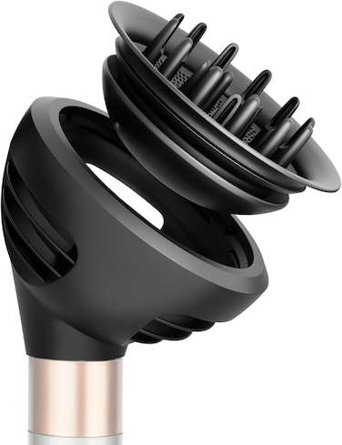 Wave Curl Diffuser Attachment for Dyson Airwrap, Upgraded Hair Diffuser Nozzle Dome and Diffuse Modes to Dryer Faster and Define Curls Hair, Grey
