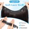 KooKaStyle Invisible Wire Hair Extensions Long Wavy Layered Synthetic Clip in Hair Extensions with Transparent Wire Adjustable Size 6 Secure Clips Dark Brown Hairpieces for Women 20 Inch