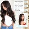 KooKaStyle Invisible Wire Hair Extensions Long Wavy Layered Synthetic Clip in Hair Extensions with Transparent Wire Adjustable Size 6 Secure Clips Dark Brown Hairpieces for Women 20 Inch