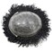 FACE MIRACLE Afro Toupee for Black Men All Poly Mens Toupee Human Hair Replacement System African American Man Hairpiece Kinky Curly Hair Units for Black Man 12MM Wave 1# Jet Black