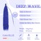 Ocean Wave Crochet Hair 30 inch 1 Pack Long Blue Deep Wave Curly Braiding Hair Soft Synthetic Curly Crochet Hair For Black Women(30 Inch, BLUE）