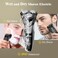 Electric Razor for Men - Phisco Electric Shavers for Man Face, USB Rechargeable, Waterproof Wet Dry Razors with Pop-Up Trimmer, LED Display, Travel Lock