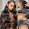Full 13x4 Lace Front Wigs Human Hair Pre Plucked 180% Density 24Inch Body Wave HD Transparent Lace Frontal Wigs Human Hair 12A Glueless Wigs Human Hair Lace Front Wigs for Black Women with Baby Hair