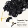 Curly Crochet Hair 18 Inch GoGo Curl Crochet Hair for Women Short Beach Curl Water Wave Crochet Braids for Women 7 Packs Curly Braiding Hair for Boho Braids (18 Inch, 1B)