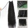 Crochet Boho Box Braids With Human Hair Curls Pre Looped Synthetic Hair Box Braid With Full Deep Wave Ends Crochet Hair Braiding for Black Women 24Inch 120 Strands